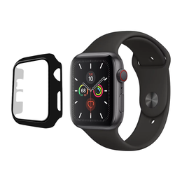 Apple Watch 44 mm Suojis-suojakotelo, 360 asteen suoja mustilla reunoilla