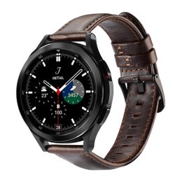 Dux Ducis Business Band Galaxy Watch (22 mm) -ranneke, Tummanruskea