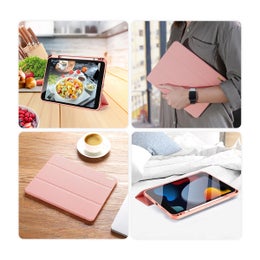 iPad 11" (2022 / 2025) Dux Ducis Domo -suojakotelo, Ruusukulta