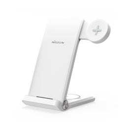 Nillkin PowerTrio 3-in-1 latausasema älypuhelimelle ja Samsung-älykellolle, Valkoinen