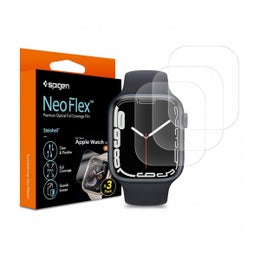 Spigen Neo Flex Apple Watch (45 mm) suojakalvo, Kirkas (3-pack)
