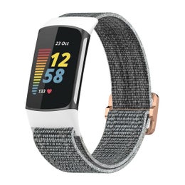 Nylonranneke Fitbit Charge 5 -älykellolle, Harmaa