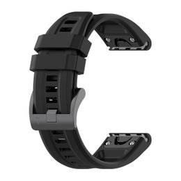 QuickFit silikoniranneke (26 mm) Garmin-&auml;lykellolle, Musta