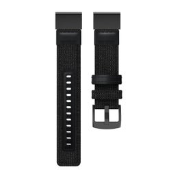 QuickFit nylonranneke (22 mm) Garmin-&auml;lykellolle, Musta