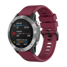 QuickFit silikoniranneke (22 mm) Garmin-älykellolle, Viininpunainen