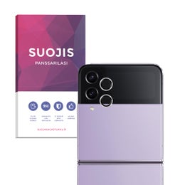 Galaxy Z Flip4 Suojis-panssarilasi, takakameroille, hopeilla kehyksill&auml;