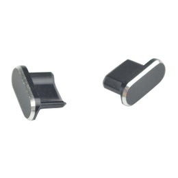 Metallinen p&ouml;lysuoja Micro-USB -latausporttiin, Musta