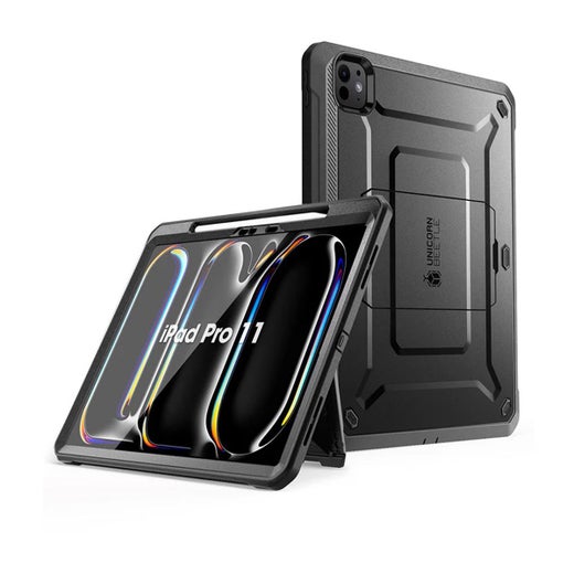 Supcase Unicorn Beetle Pro iPad Pro 11" -suojakotelo jalustalla, Musta