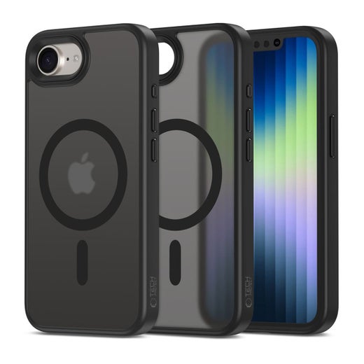 Tech-Protect Magmat iPhone 17e / 16e MagSafe-suojakuori, Mattamusta
