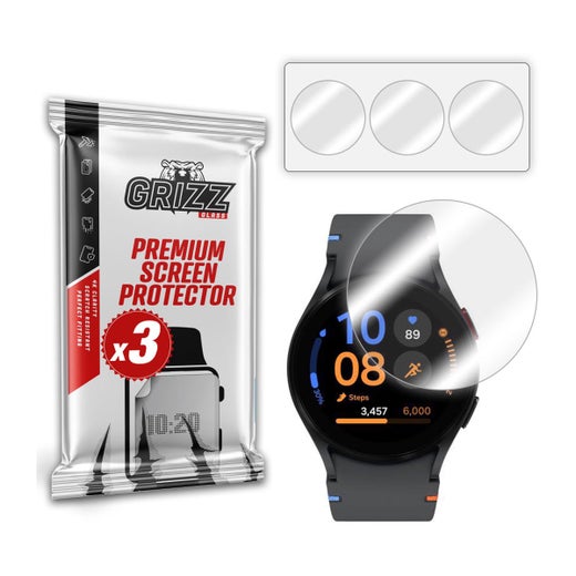 Grizz Hydrogel Galaxy Watch FE -suojakalvo, Kirkas (3-pack)