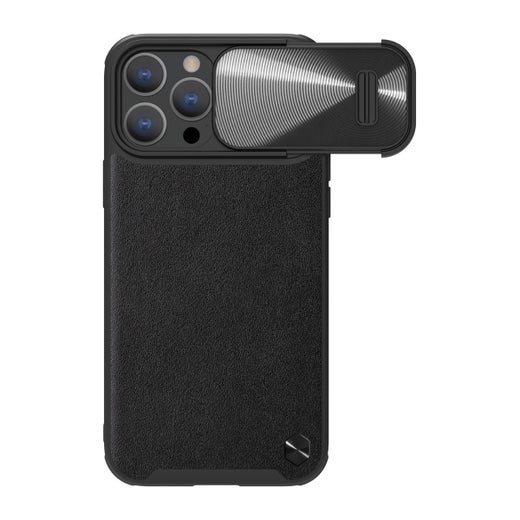 Nillkin iPhone 14 Pro Max CamShield Leather S -suojakuori, Musta
