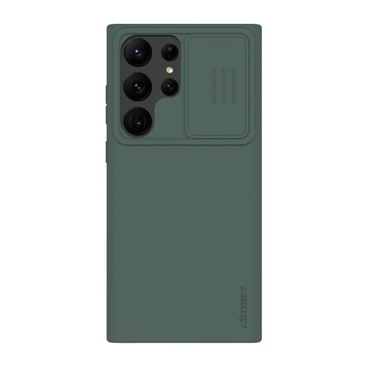 Nillkin Galaxy S23 Ultra 5G CamShield Silky Silicone -suojakuori, Tummanvihre&auml;